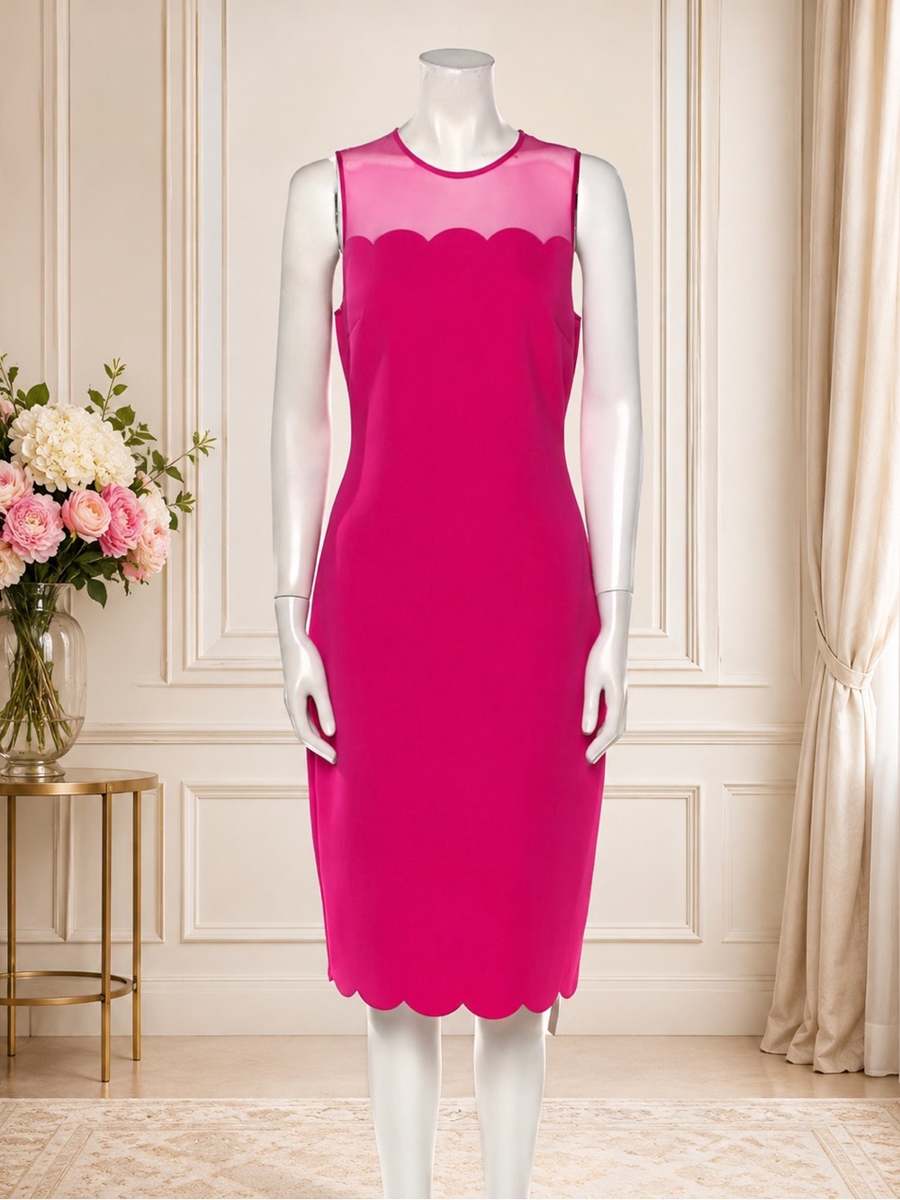 Elegant Ted Baker Pink Sheath Dress - Size M